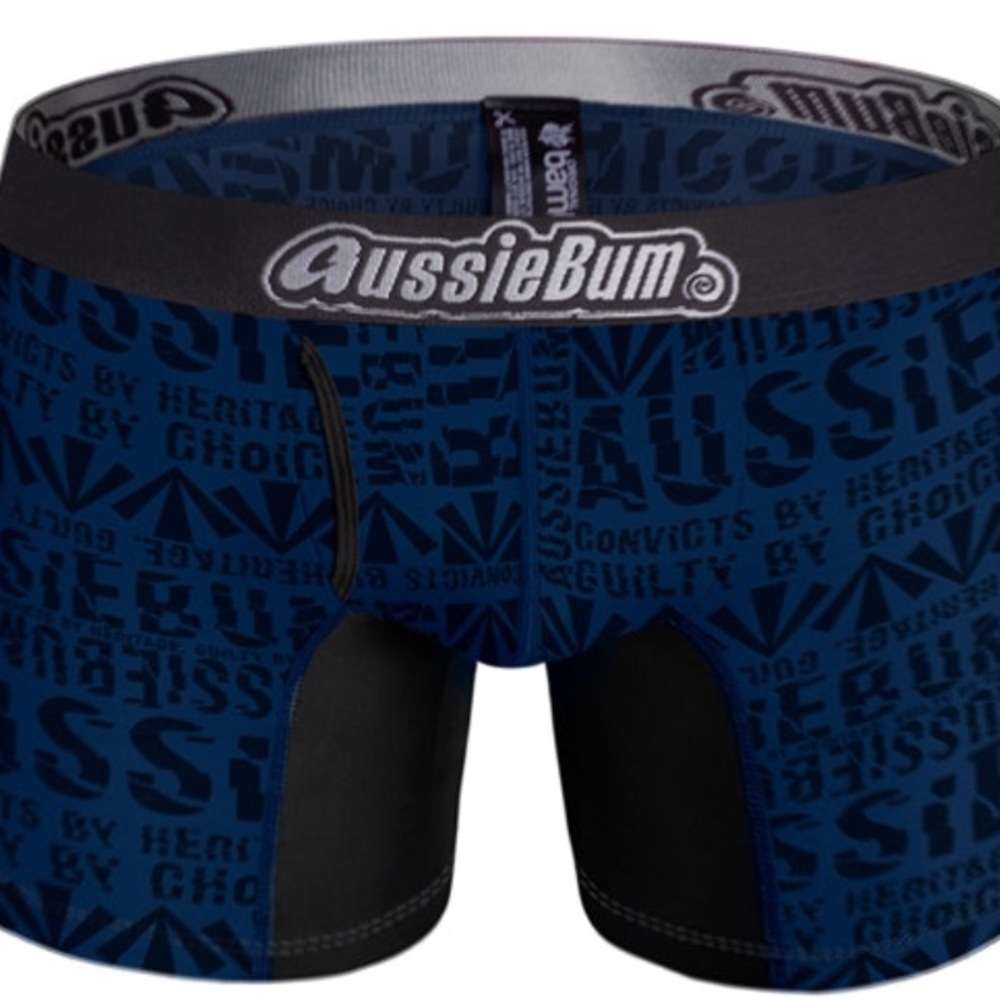 Dark Blue and Black Comfy Bamboo Trunks for men